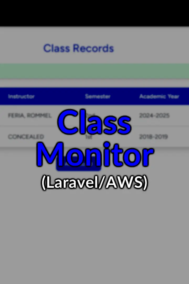 Class Monitor Poster