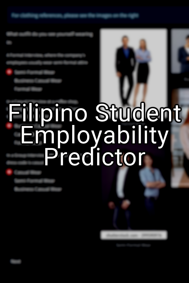 Filipino Student Employability Predictor Poster