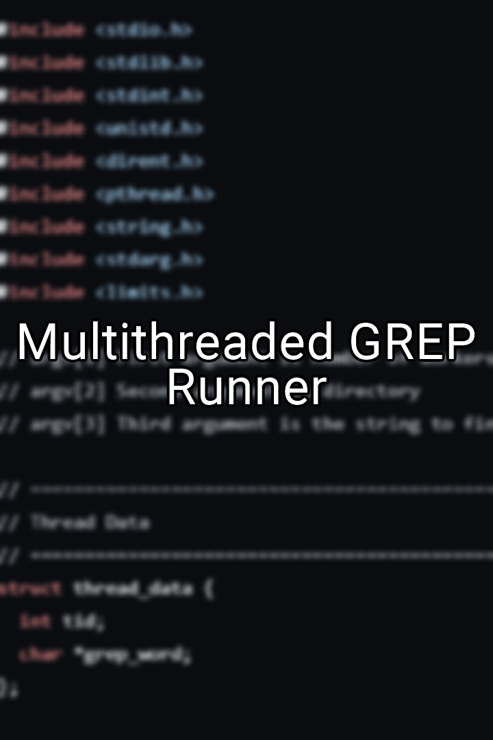 Multithreaded GREP Runner Poster